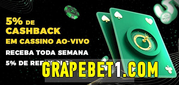 Promoções do cassino ao Vivo grapebet 